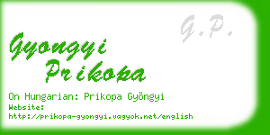 gyongyi prikopa business card